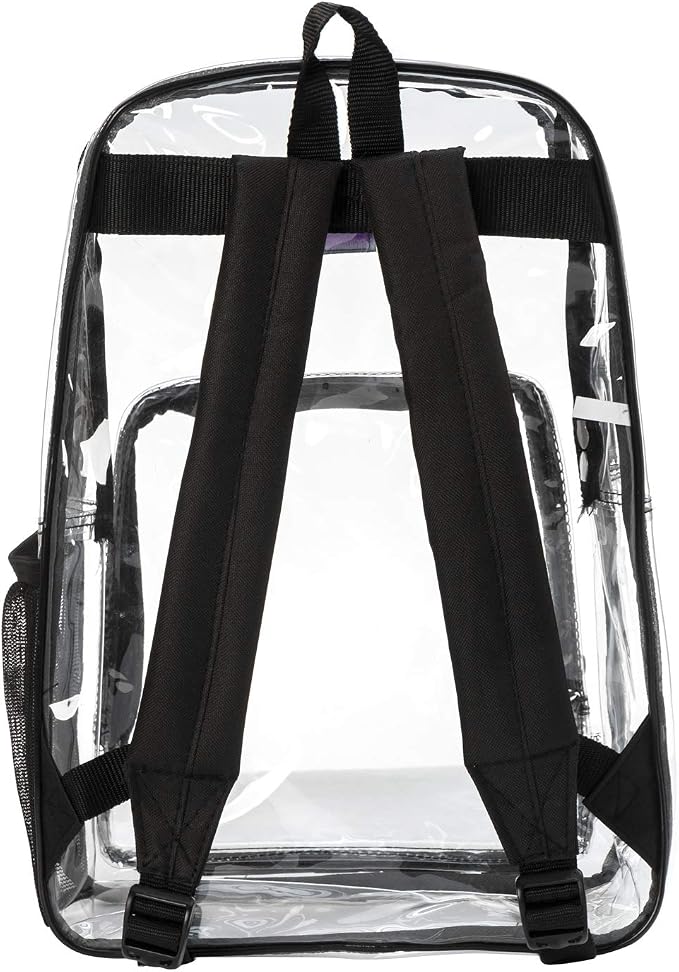 K-Cliffs Large Transparent Backpack Clear Heavy Duty School Bag Durable Student - Image 3