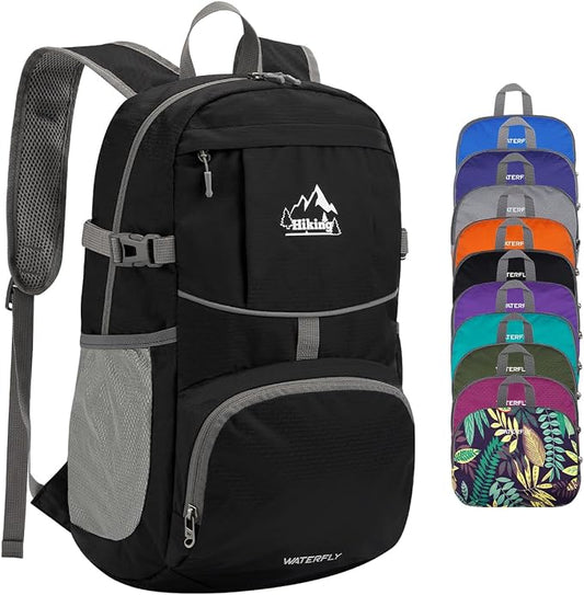 WATERFLY Hiking Packable Daypack Backpack: 25L Ultra Lightweight Day Pack by Waterfly