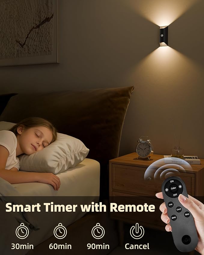 EZVALO Motion Sensor Wall Lights, 4000mAh Rechargeable Battery Operated Wall - Image 6
