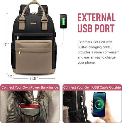LOVEVOOK Laptop Backpack for Women Men 15.6 Inch Laptop Bag - Image 5