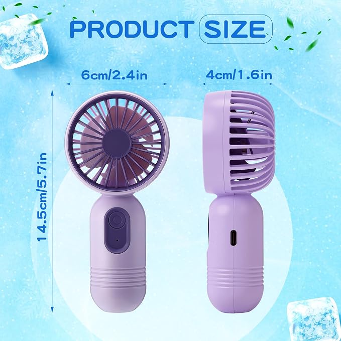 Rossesay 1 Pcs Mini Portable Fan Bulk Cute Handheld Lightweight Small Little - Image 6