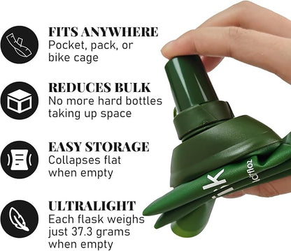 2Pcs 500ml Soft Flask, TPU Collapsible Soft Water Bottle - Image 4