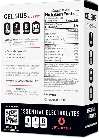 CELSIUS Hydration™ Strawberry Watermelon, Sugar Free Electrolyte Hydration - Image 2