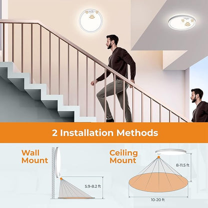BLNAN Motion Sensor Ceiling Light Wired, 8.7 Inch 3000K 4000K 5000K Selectable - Image 6