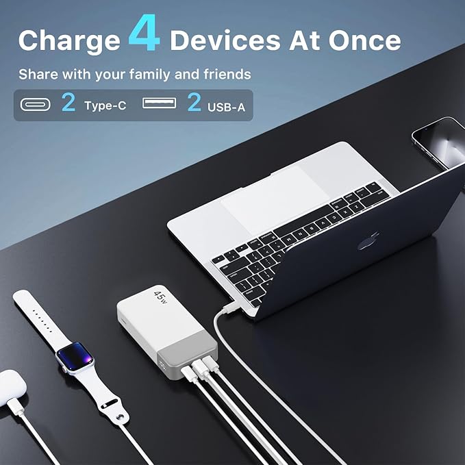 NOBIS Portable Charger, 20000mAh Power Bank, 45W Power Bank Fast Charging - Image 4