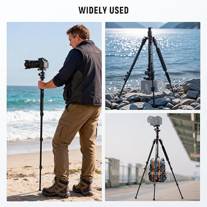 NEEWER Basics TP15 Camera Tripod Monopod, Ball Head Not Included - Image 7