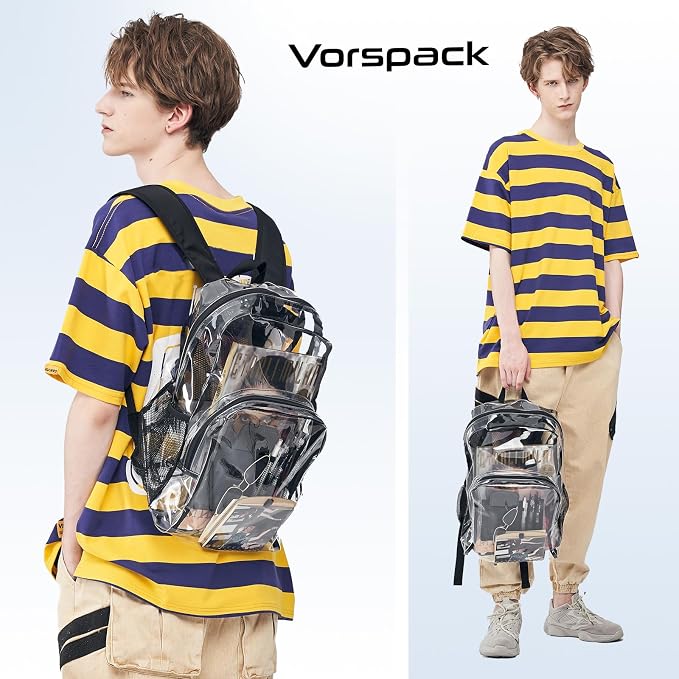 Vorspack Clear Backpack Heavy Duty PVC Transparent Backpack - Image 5