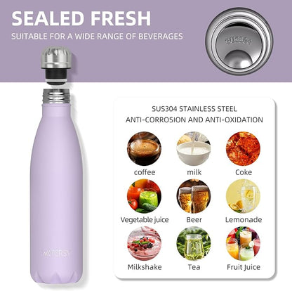 WATERSY Stainless Steel water bottles, 17oz/500ml Insulated Water Bottles - Image 8