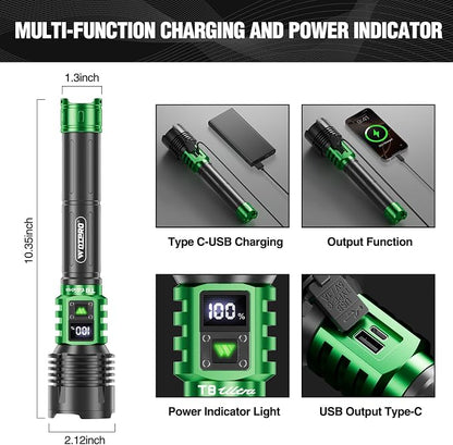 WdtPro Rechargeable LED Flashlights High Lumens, Super Bright 90000LM - Image 7