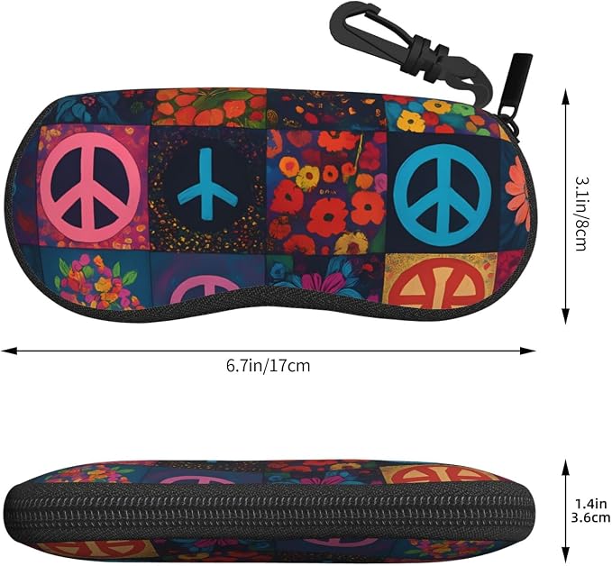 Watercolor Orca Whale Glasses Case Neoprene Portable Zipper Eyeglass Bag - Image 3