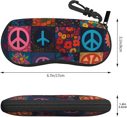 Watercolor Orca Whale Glasses Case Neoprene Portable Zipper Eyeglass Bag - Image 3