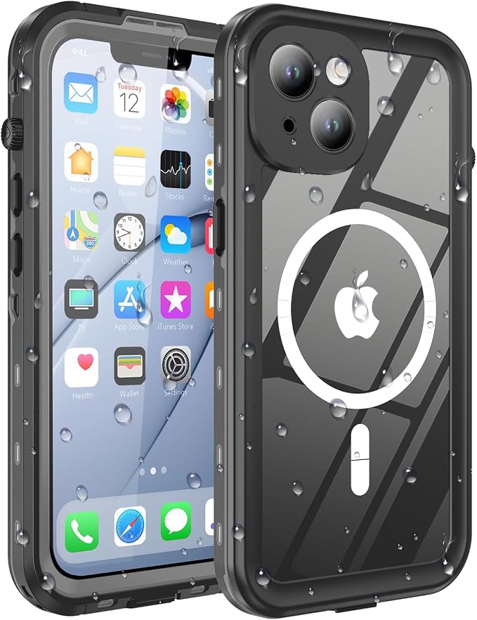 for iPhone 14 Case Waterproof, Full-Body Hard Case Built-in by Comboproof