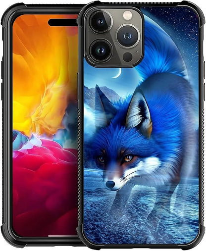 for iPhone 15 Pro Max Case, Snowy Mountain Fox Lake Pattern Graphic Design Girl by FKBRCL4U