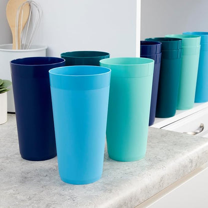 US Acrylic Newport 32 ounce Unbreakable Plastic Stackable Iced-Tea Tumblers in - Image 8