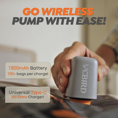 Vacbird Rechargeable Wireless Pump Travel Storage Bags Set - Image 2