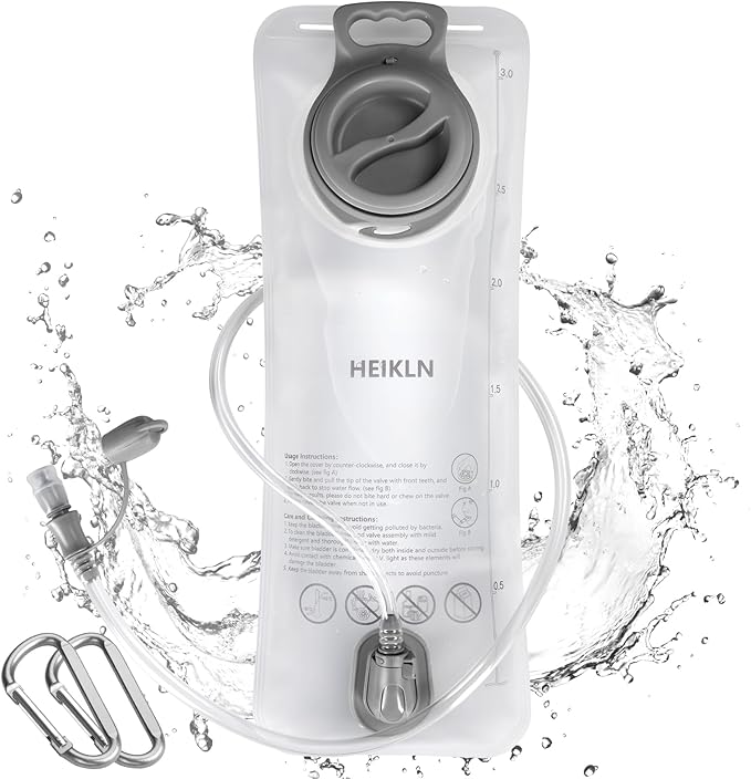 HEIKLN Hydration Bladder 1.5L-2L-2.5L-3L, Leak Proof Water Reservoir, BPA Free by HEIKLN