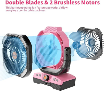 WESTTREE Camping Fan Oscillating Portable Fan 20000mAh Battery Powered Fans - Image 2