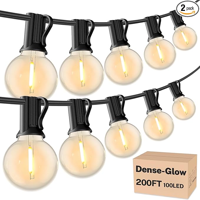 RTTY Outdoor String Lights 200 FT, Patio Light by RTTY
