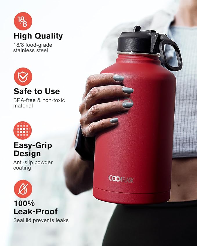 Coolflask Half Gallon Water Bottle Insulated - Image 3