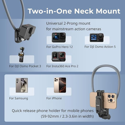 SMALLRIG Magnetic Neck Mount for Action Cameras & Phones, Comfortable POV - Image 4