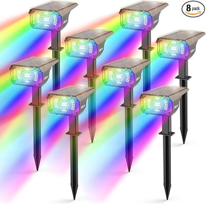 LEREKAM Solar Spotlights Outdoor, 40 LED s Color Changing RGB Waterproof by LEREKAM