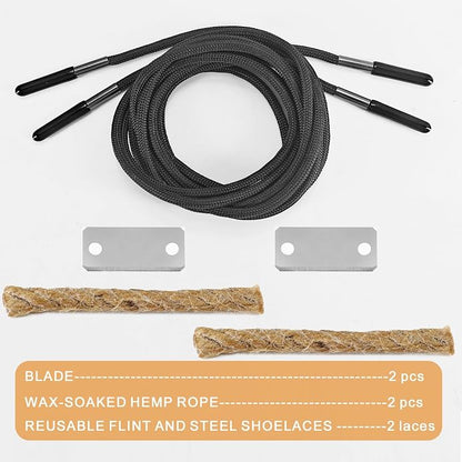 UamGlsob Paracord Survival Shoelaces - Image 2