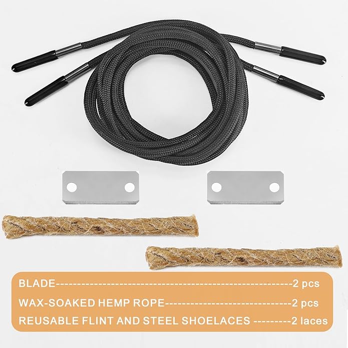 UamGlsob Paracord Survival Shoelaces - Image 2