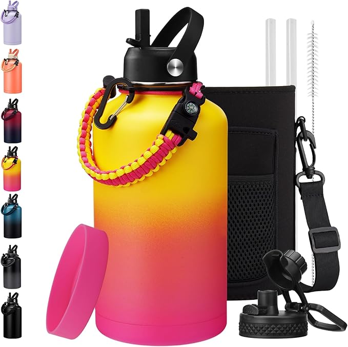 BENZZO 64 oz Water Bottle Insulated by BENZZO