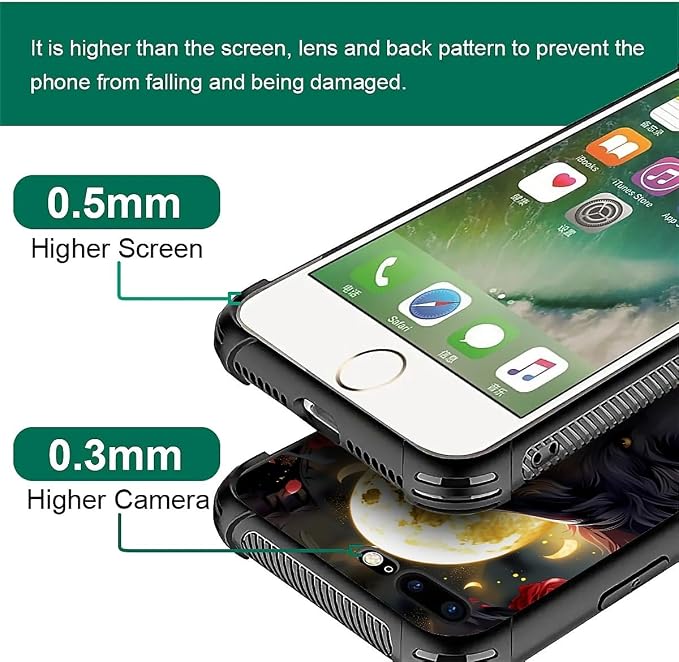 Case for iPhone 7 Plus/8 Plus, Soft Silicone Hard Acrylic for Shock Protection - Image 5