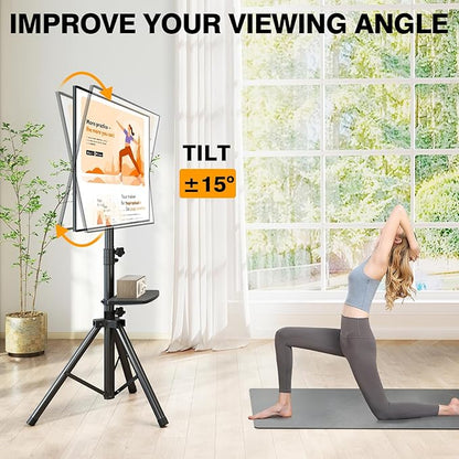 Tripod TV Stand with Shelf for 23-75 inch TVs up to 100 lbs, Outdoor TV Stand - Image 2