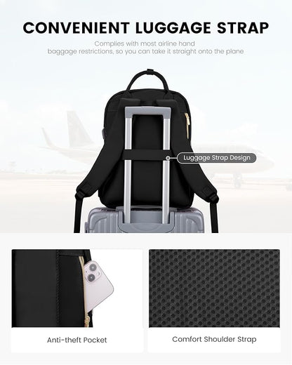 LOVEVOOK Laptop Backpack Purse for Women, 15.6" Laptop Bag for Travel - Image 7