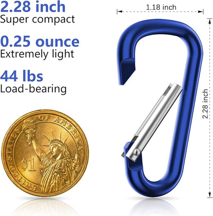 sprookber 2.28" Small Carabiner Clip Keychain, D Ring Caribeaner Clip, Key Clip - Image 2