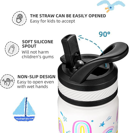 Fanhaw 14 Oz Kids Insulated Water Bottle - Image 3