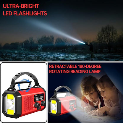 Emergency Radio Hand Crank Solar, AM/FM/NOAA Weather Radio Built-in 20000mah - Image 5