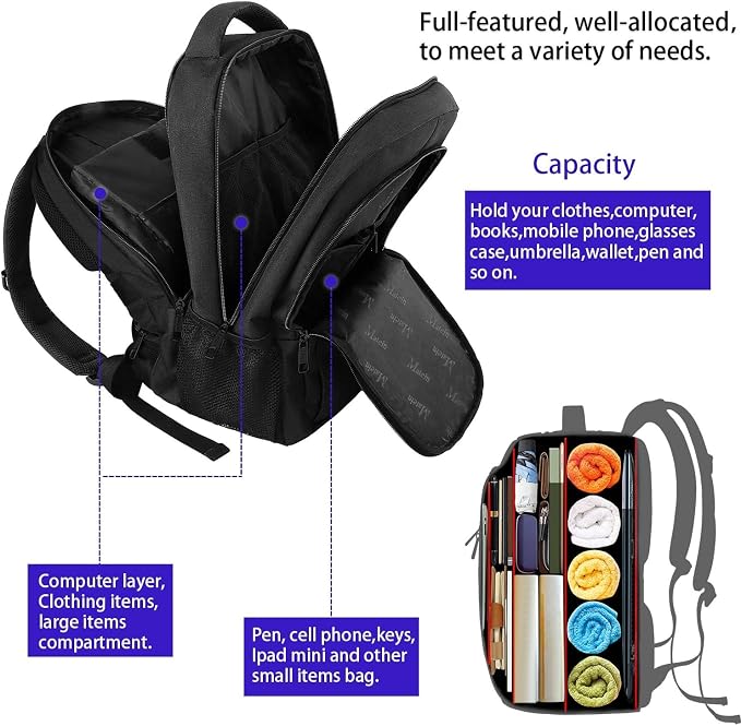 MATEIN Business Laptop Backpack, 15.6 Inch Travel Laptop Bag Rucksack, - Image 7