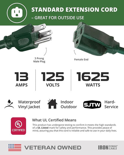 Iron Forge Cable Weatherproof 6 Ft Outdoor Extension Cord - Image 3