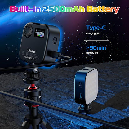 ULANZI U60 RGB Video Lights Black LED Camera Light 360° Full Color Portable - Image 5