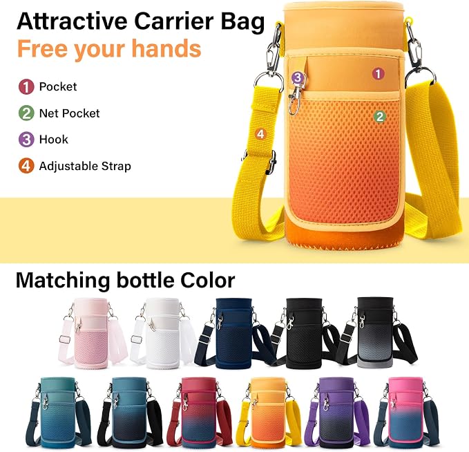 DYSANKY 32 oz Insulated Water Bottle | Upgraded Thickened Stainless Steel Water - Image 4