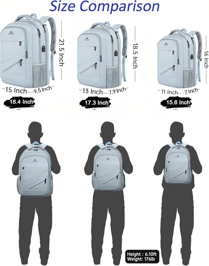 MATEIN 18 Inch Laptop Backpack for Women, TSA Approved Laptop Rucksack Large - Image 8