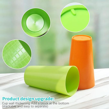 Plastic Cups Large Tumblers 35-ounce Reusable Drinking Glasses set of - Image 5