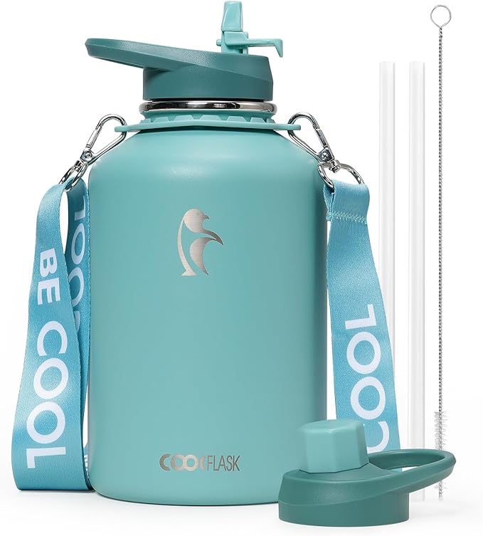 Coolflask Insulated Water Bottle 64 oz by Coolflask