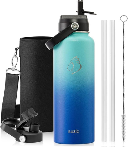 BUZIO Water Bottle Insulated 40oz, Triple Wall Vacuum Stainless Steel Flask - Image 9