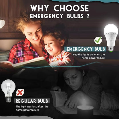 6 Pack Rechargeable Emergency Light Bulbs, Battery Powered LED Light Bulb 6000K - Image 2