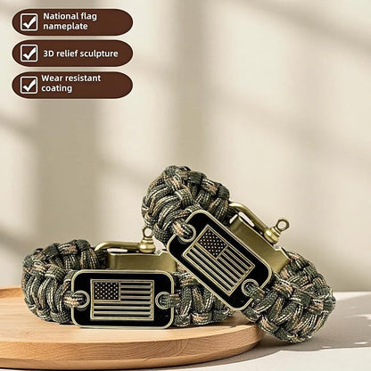 Patriotic Paracord Survival Bracelet - Image 6