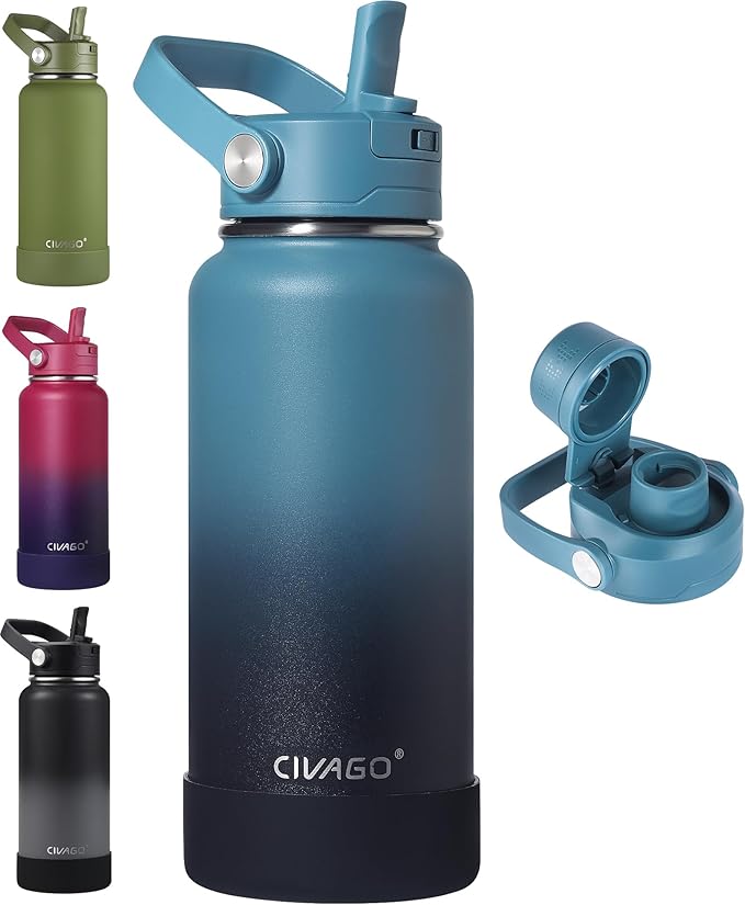 CIVAGO 32 oz Insulated Stainless Steel Water Bottle by CIVAGO