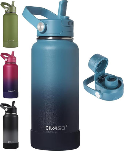 CIVAGO 32 oz Insulated Stainless Steel Water Bottle by CIVAGO