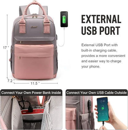 LOVEVOOK Laptop Backpack for Women 15.6 Inch Laptop Bag - Image 5