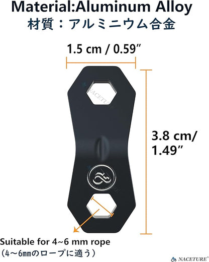 NACETURE Aluminum Alloy Rope Tensioner Tent Guyline Cord Adjuster - Image 2