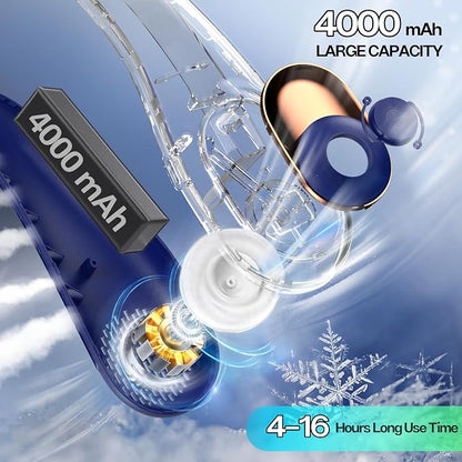 KIDEE Portable Neck Fan, Personal Bladeless Rechargeable, Upgraded 4000mAh - Image 4