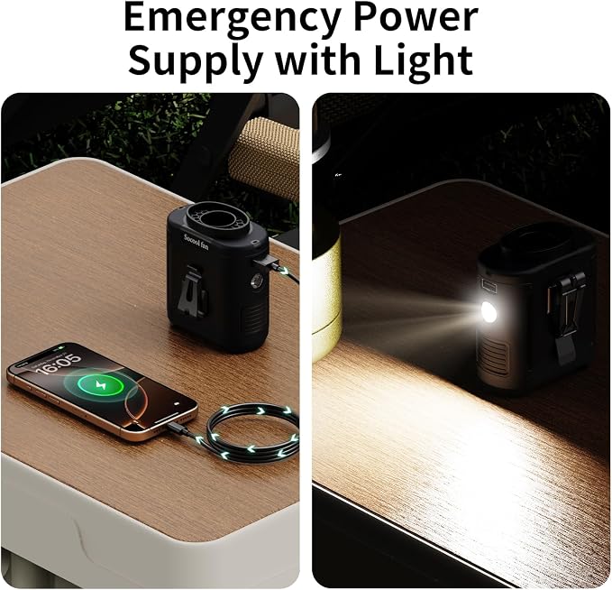 Socool 10000mAh Portable Waist Fan Clip on Wearable Belt Personal Fan - Image 5